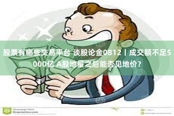 股票有哪些交易平台 谈股论金0812丨成交额不足5000亿 A股地量之后能否见地价？