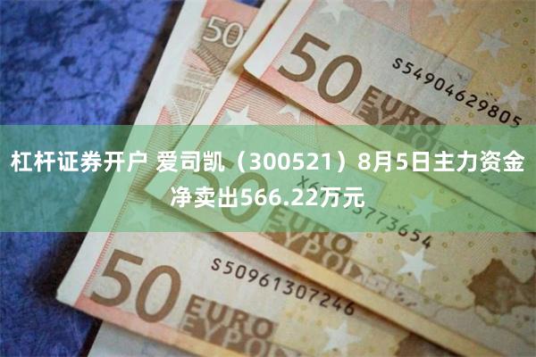 杠杆证券开户 爱司凯（300521）8月5日主力资金净卖出566.22万元