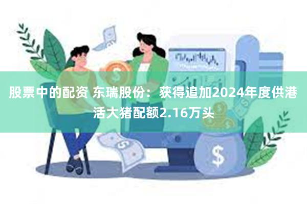 股票中的配资 东瑞股份：获得追加2024年度供港活大猪配额2.16万头