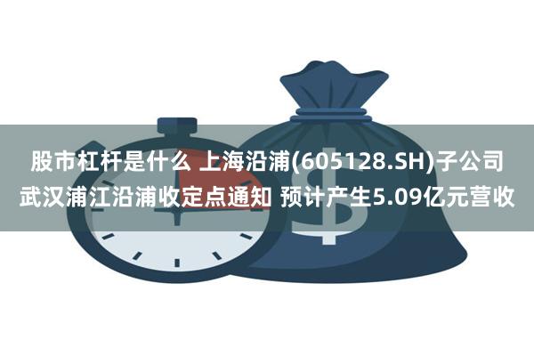 股市杠杆是什么 上海沿浦(605128.SH)子公司武汉浦江沿浦收定点通知 预计产生5.09亿元营收